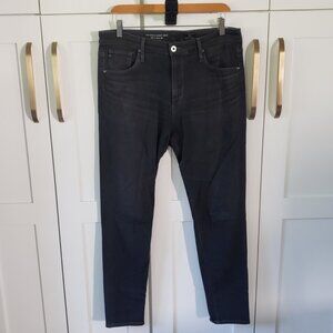 AG Adriano Goldschmied Jeans Womens 31 Black Farrah Skinny Ankle High Rise Denim